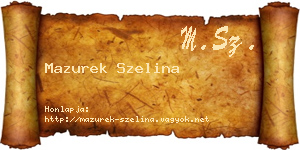Mazurek Szelina névjegykártya